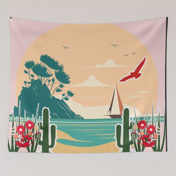 Item preview, stripes sea beach boat nature designed and sold by Sukree.m.
