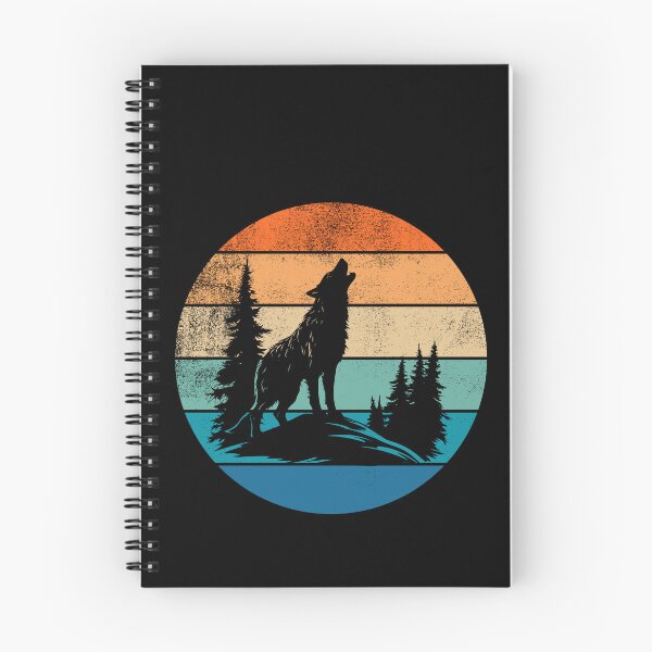 Item preview, Wolf Howling Retro Sunset designed and sold by AussieWonders.