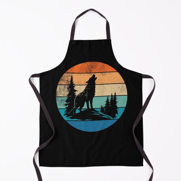 Item preview, Wolf Howling Retro Sunset designed and sold by AussieWonders.