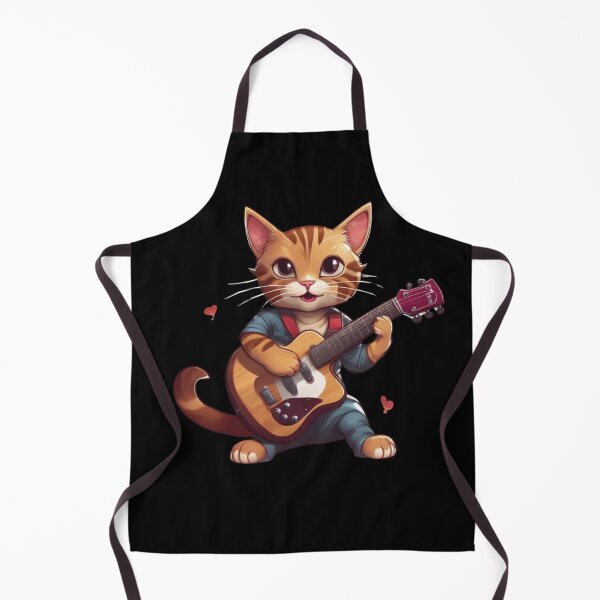 Item preview, Cute Cat Playing Guitar designed and sold by LEOOTY.