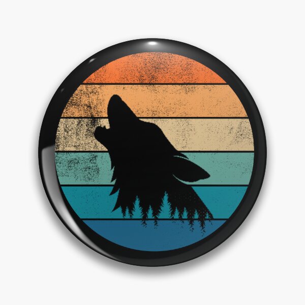 Item preview, Wolf Howling Retro Sunset designed and sold by AussieWonders.