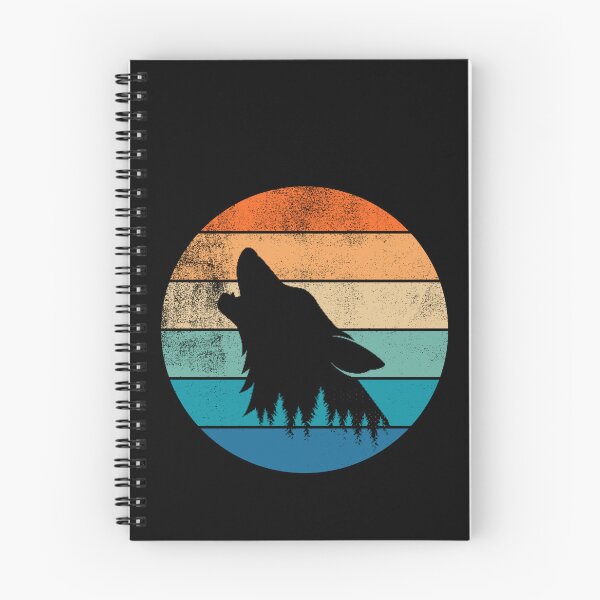 Item preview, Wolf Howling Retro Sunset designed and sold by AussieWonders.