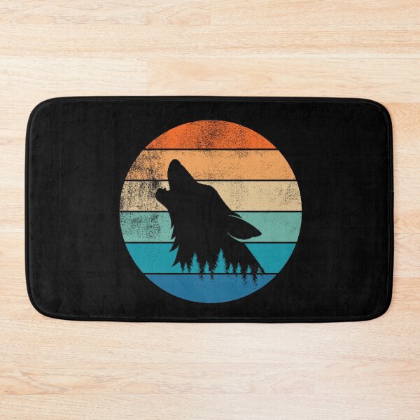 Item preview, Wolf Howling Retro Sunset designed and sold by AussieWonders.