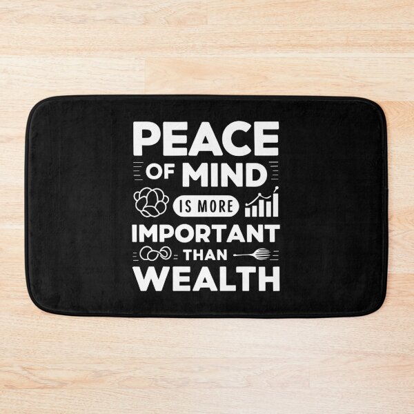 Item preview, Peace of mind is more important than wealth - inspirational quote designed and sold by MaateoDesign.
