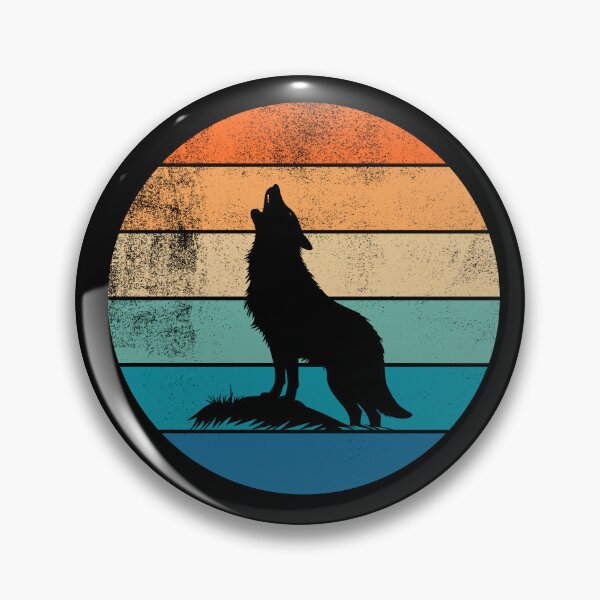 Item preview, Wolf Howling Retro Sunset designed and sold by AussieWonders.