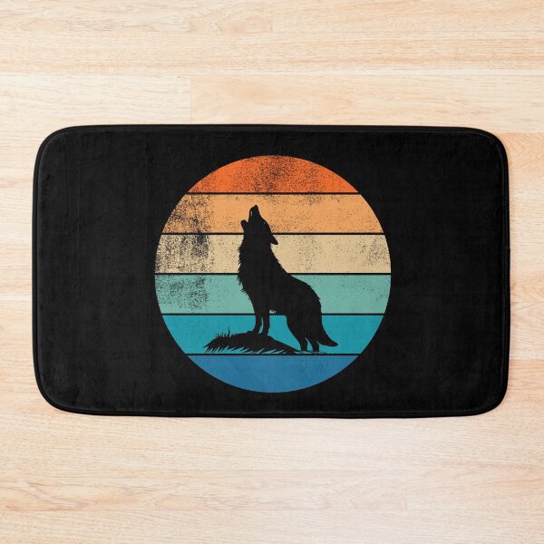Item preview, Wolf Howling Retro Sunset designed and sold by AussieWonders.