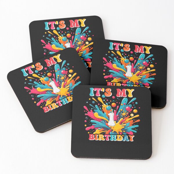 Item preview, It's my 1st Birthday Paint Splashes 1 Year old Retro Groovy designed and sold by MTRBSK11.