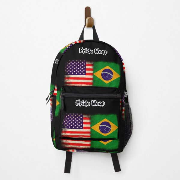 Item preview, US Flag and Brazilian Flag Pride Wear Design designed and sold by LovelyHappyGift.