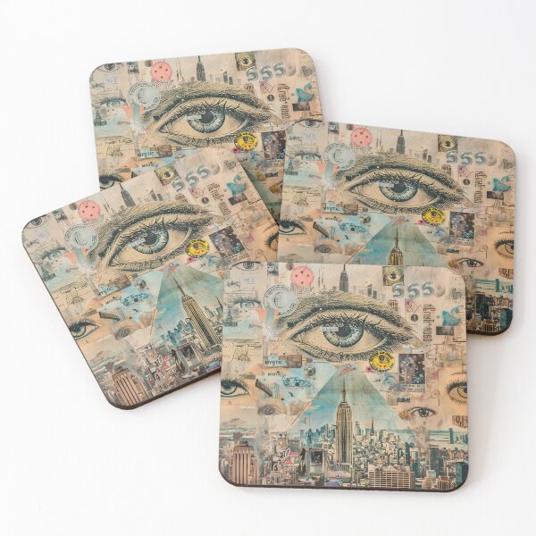 Item preview, Vintage Mystic Eye New York City Collage Art designed and sold by Mystikos Art.