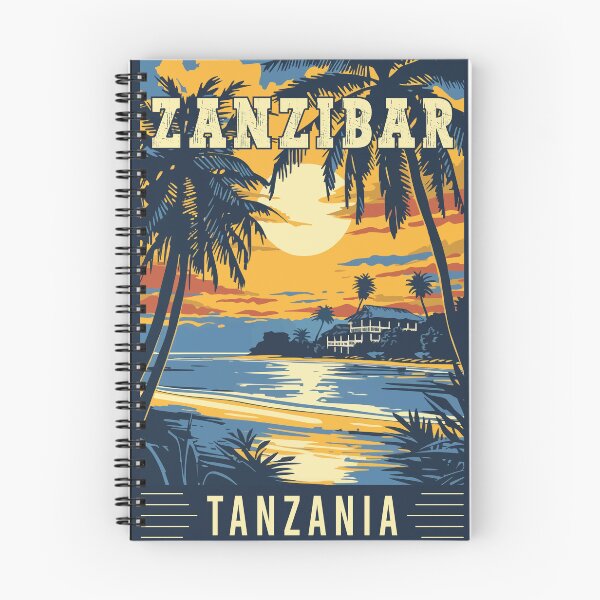 Item preview, Tropical Zanzibar in Tanzania Vintage Travel Art designed and sold by turtlestart.