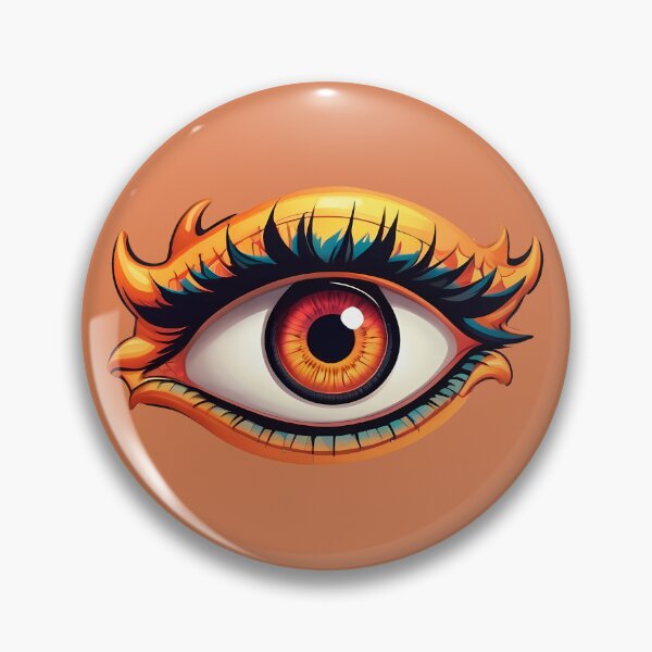 Item preview, Fierce Monster Girl Fire Eye Orange Flame designed and sold by MadnessEnvelope.