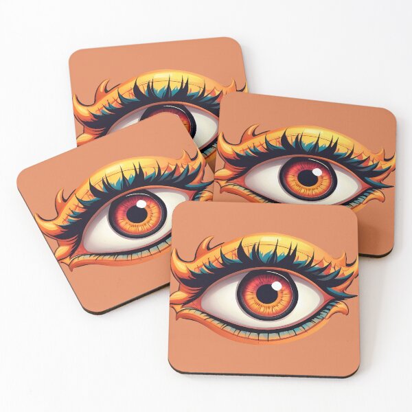 Item preview, Fierce Monster Girl Fire Eye Orange Flame designed and sold by MadnessEnvelope.