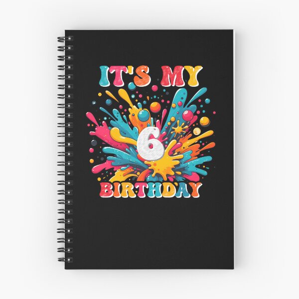 Item preview, It's my 6th Birthday Paint Splashes 6 Year old Retro Groovy designed and sold by MTRBSK11.
