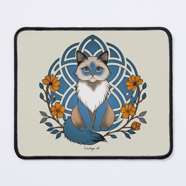 Item preview, Sweet Himalayan cat and flowers designed and sold by Mustela erminea.