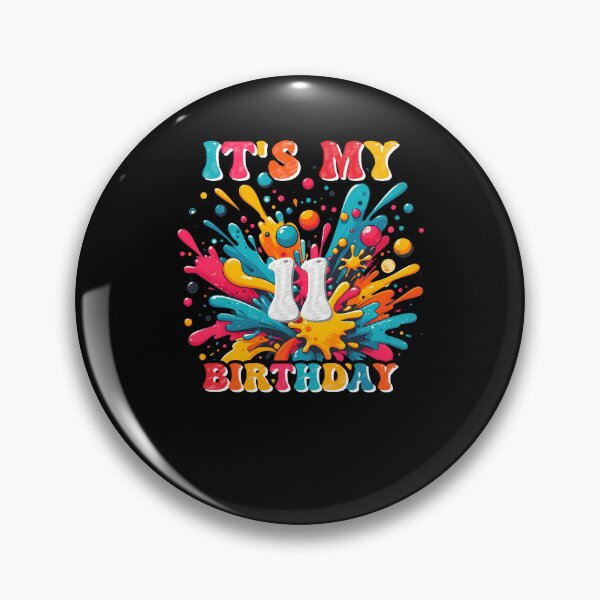 Artikelvorschau, Es ist mein 11. Geburtstag Farbspritzer 11 Jahre alt Retro Groovy entworfen und verkauft von MTRBSK11.