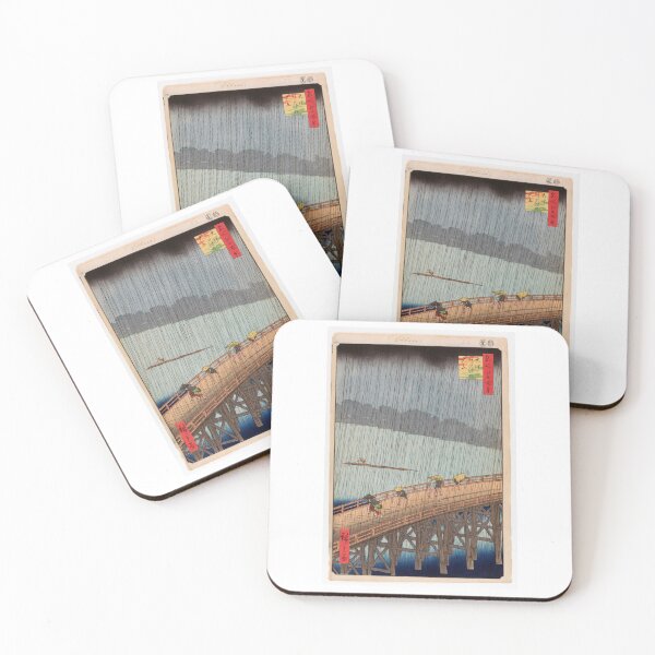 Item preview, Sudden Shower Over Shin-Ohashi Bridge and Atake (Ohashi Atake no Yudachi), No. 58 from One Hundred Famous Views of Edo | Utagawa Hiroshige designed and sold by TeeARTHY.