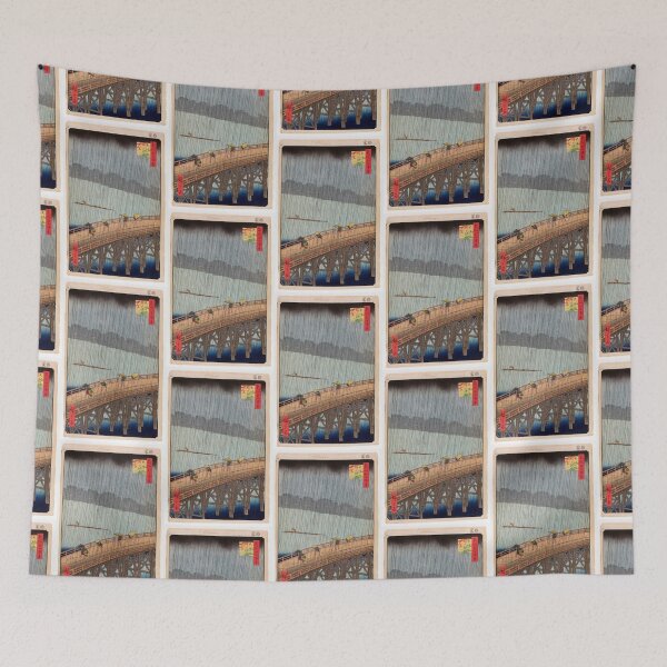 Item preview, Sudden Shower Over Shin-Ohashi Bridge and Atake (Ohashi Atake no Yudachi), No. 58 from One Hundred Famous Views of Edo | Utagawa Hiroshige designed and sold by TeeARTHY.