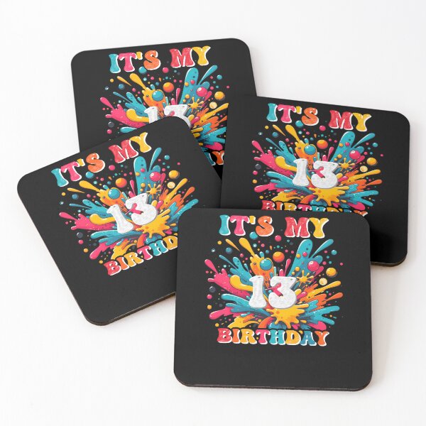 Item preview, Its my 13th Birthday Paint Splashes 13 Year old Retro Groovy designed and sold by MTRBSK11.