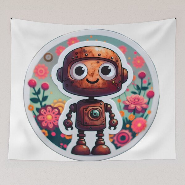 Item preview, Rusty Robot Sticker Delight designed and sold by AI-Only Creations.
