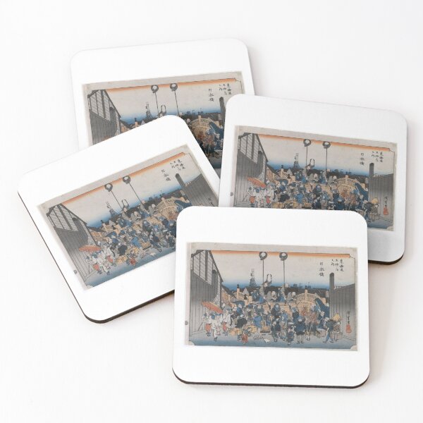 Item preview, Nihonbashi- Daimyō Procession Setting Out, from the series Fifty-three Stations of the Tōkaidō Road Utagawa Hiroshige | Utagawa Hiroshige designed and sold by TeeARTHY.