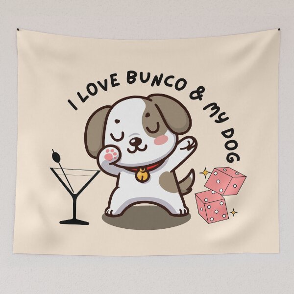 Item preview, I Love Bunco and My Dog Dabbing Dog designed and sold by SunfullyYours.