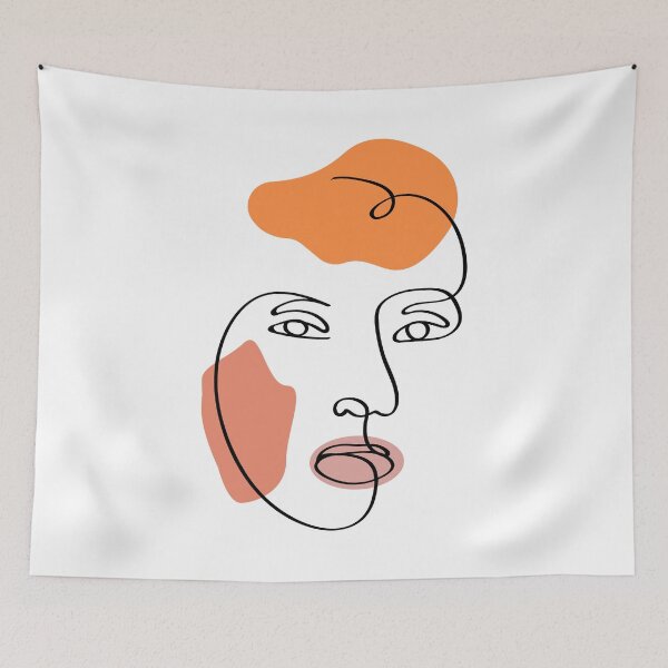 Item preview, Minimalist Abstract Face Portrait Line Art  designed and sold by Blok45.