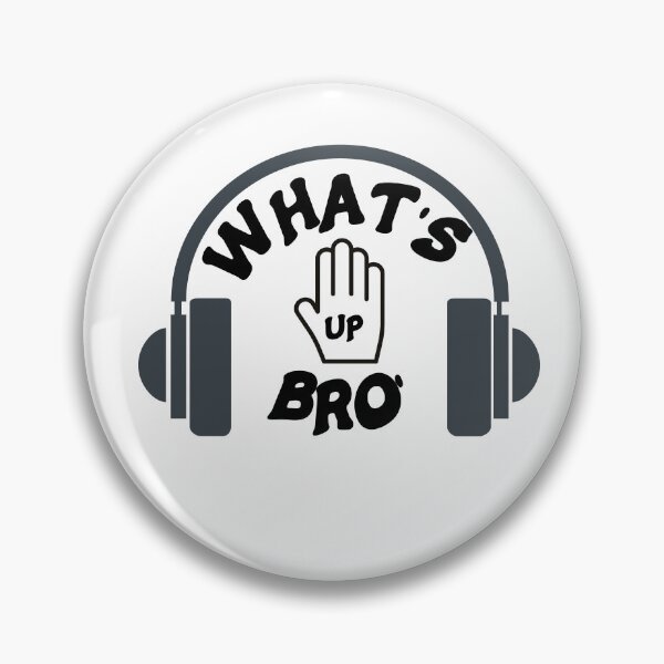 Item preview, What's Up Bro Hand Pointing Up With Headphones designed and sold by Hanlar.