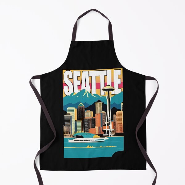 Item preview, Seattle Skyline Colorful Illustration designed and sold by jessephotoart.
