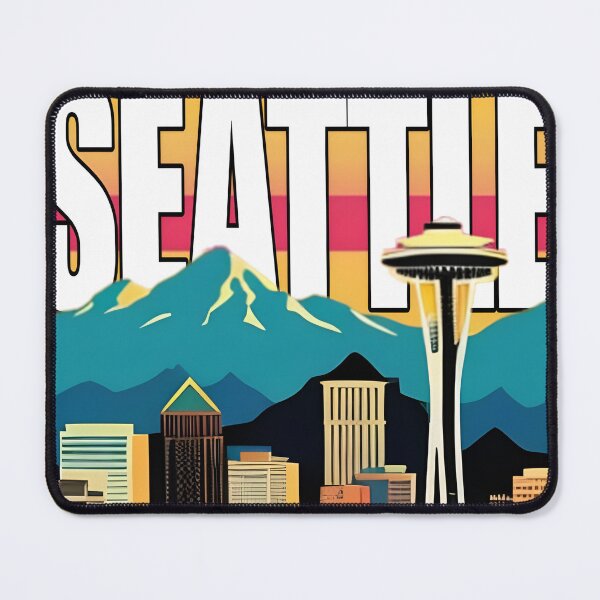 Item preview, Seattle Skyline Colorful Illustration designed and sold by jessephotoart.
