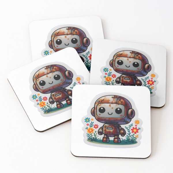 Item preview, Rusty Charm: Robot Sticker designed and sold by AI-Only Creations.
