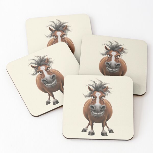 Item preview, A funny, smiling horse with a ruffled mane designed and sold by MagelliShop.