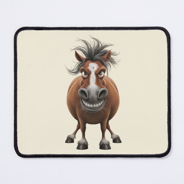 Item preview, A funny, smiling horse with a ruffled mane designed and sold by MagelliShop.