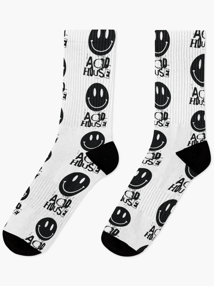 Thumbnail 1 of 5, Socks, ACID HOUSE Smiley designed and sold by Rave-On.