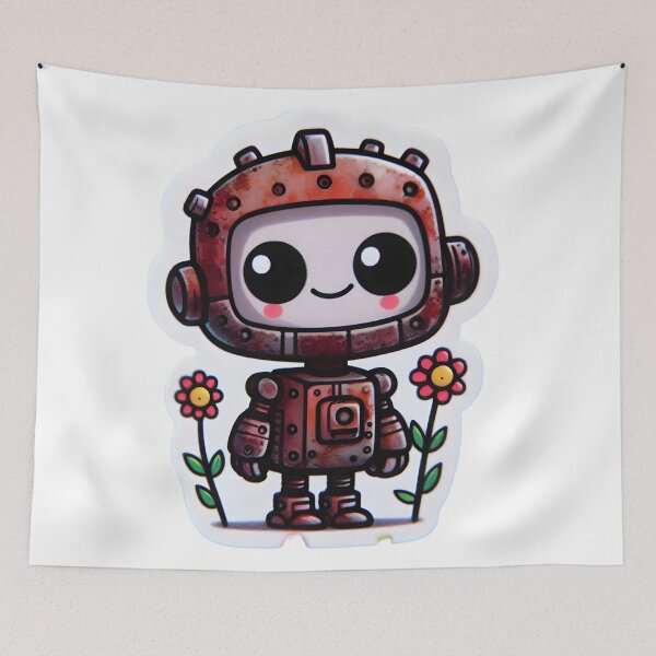Item preview, Adorable Rusty Robot Decal designed and sold by AI-Only Creations.