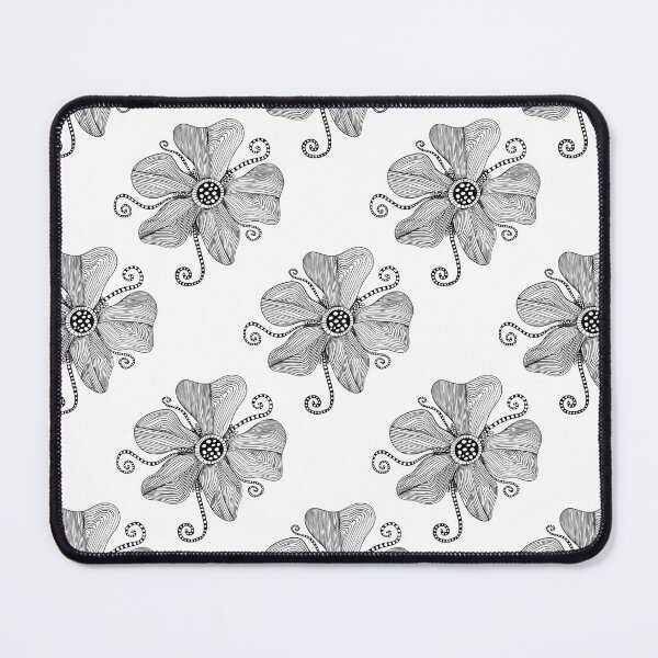 Item preview, Monochrome Topography Flower Tangle Polka Dot designed and sold by Triplicate Limited.