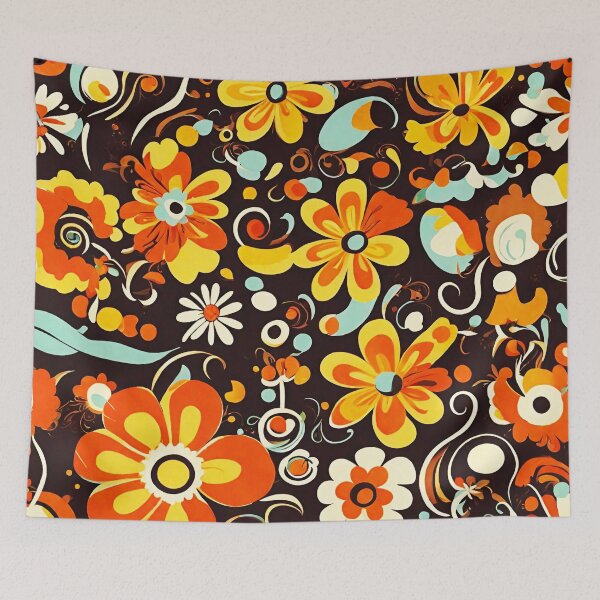 Item preview, 70s Inspired Retro Floral Design designed and sold by Tom-Johnson.