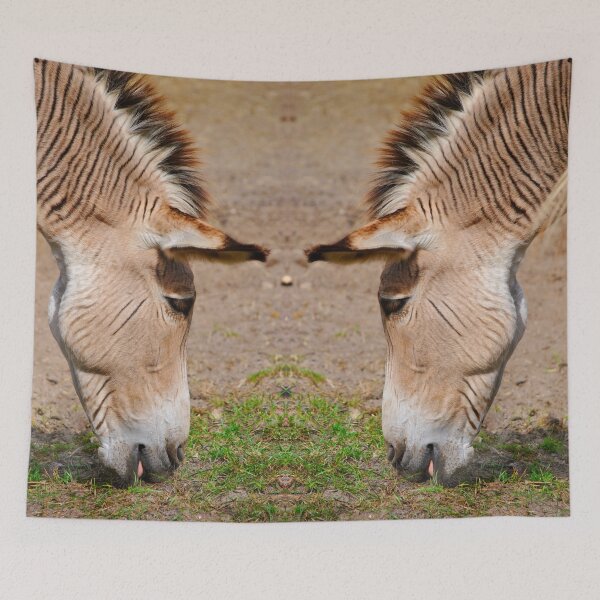 Item preview, Two Zebroid a cross between a zebra and a donkey designed and sold by Peter Etchells.
