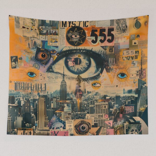 Item preview, Mystic Urban Vision Collage - Eclectic Cityscape designed and sold by Mystikos Art.