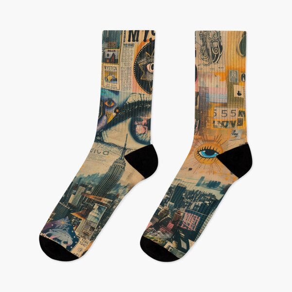 Item preview, Mystic Urban Vision Collage - Eclectic Cityscape designed and sold by Mystikos Art.
