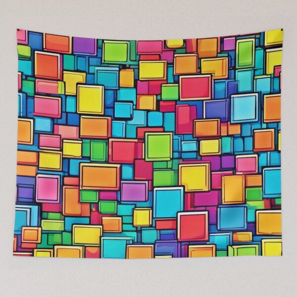 Item preview, Vibrant Box Patterns: Comic Cartoon Art designed and sold by Health And Fitness Posts e-Store.