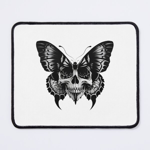 Item preview, Skull Butterfly Concept Art (Black and White) Version 06 designed and sold by Scarlet Swan.