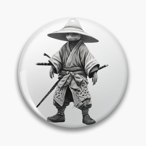 Item preview, Turtle Samurai black and white optical illusion 2 designed and sold by gao7650.