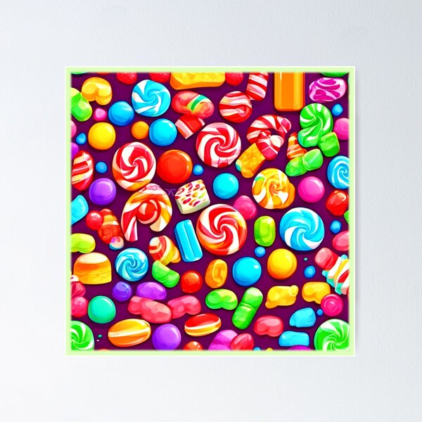 Item preview, Colorful Sweet Treats in Cartoon Style designed and sold by Health And Fitness Posts e-Store.