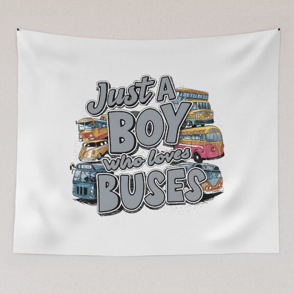 Item preview, Just a Boy Who Loves Buses Cute Bus Lover Kids designed and sold by cimibaka25.