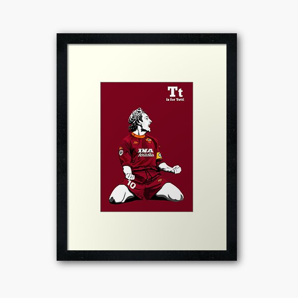 T is for Totti Framed Art Print
