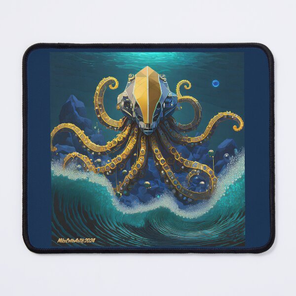 Item preview, Octomaton Presides over an Underwater Tidal Wave designed and sold by Michael Cotto.