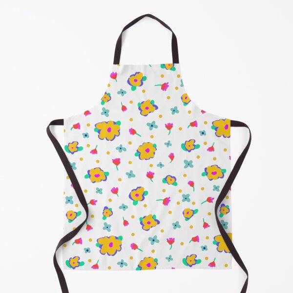 Aperçu de l'œuvre Fleurs jaunes de style cottage sur fond blanc créée et vendue par CheriesArt.