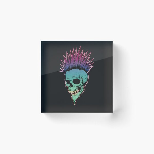 Item preview, Punk Skull with Mohawk designed and sold by ArtCraftLab.