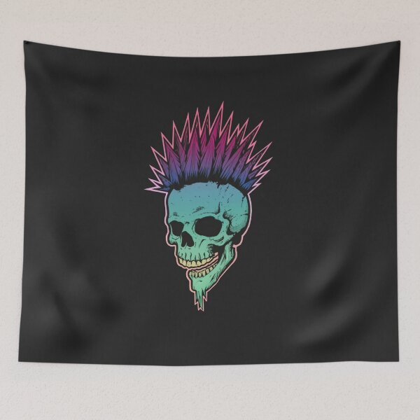 Item preview, Punk Skull with Mohawk designed and sold by ArtCraftLab.