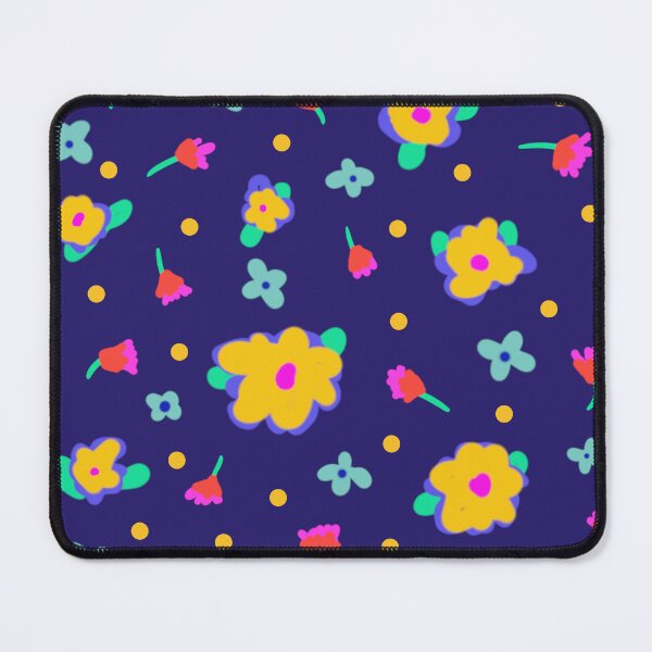 Item preview, Blue Background Country Cotttage Style Yellow Flowers designed and sold by CheriesArt.